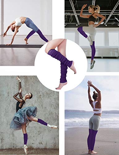 Image of v28 Women Warm Leg Warmers 80s Retro Party Costume Knit Ballet Neon Long Socks