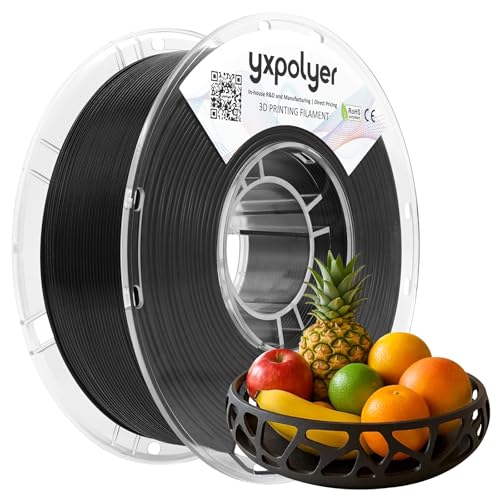 YXPOLYER Food Grade PLA Filament 1.75mm 1kg Black