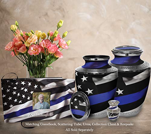Image of Police Celebration of Life Funeral Guest Book for Memorial Service