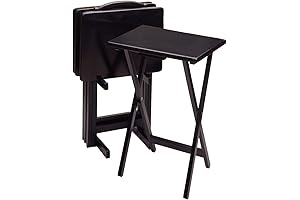 Winsome Alex TV Tables: Unwind with Sophisticated Style - Black