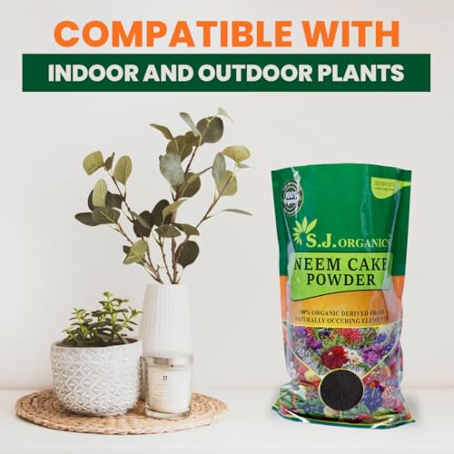 Image of SJ Organics Neem Cake Powder | Powerful Soil Enhancer for Vigorous Plant Growth (Pack of 1)