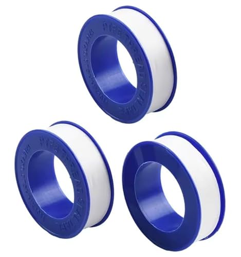 Générique X 3 - Lot De 3 Rouleaux De Ruban D' Etanchéité En Teflon - 10 m x 12 mm x 0,075 mm - Raccord Tuyaux Plomberie - Pour Plombier - étanchéité - 10 mètres