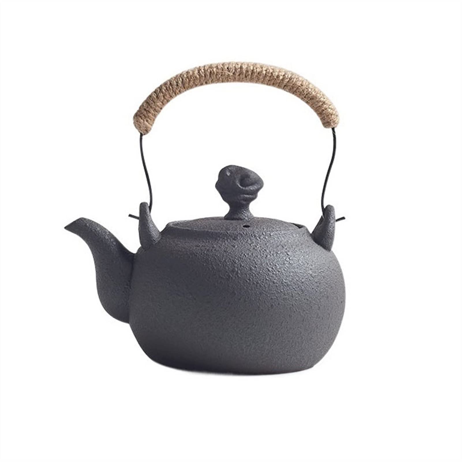 Tetera de café, jarras de jarra de café, jarra de vacío, infusor de tetera, tetera de cerámica de 750 ml, tetera con mango de gran capacidad con filtro, tetera que se puede calentar, adecuada for hoja