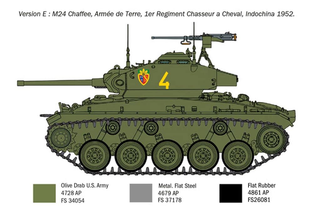 Italeri 6587 M-24 Chaffe Korean War, échelle 1:35, Plastique Model Kit, modèle en Plastique à Monter, modélisme, Moyens Militaires