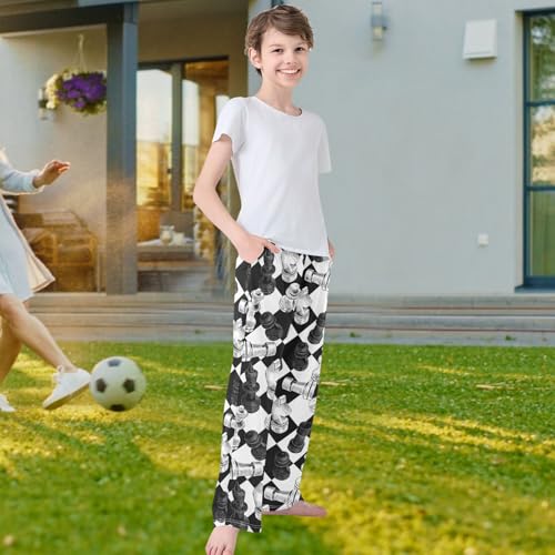 visesunny Boys' Pants Funny Pattern Loose Jogger Pants Loungerwear Soft Long Bottoms Trousers Sweatpants with Pockets S-XL4