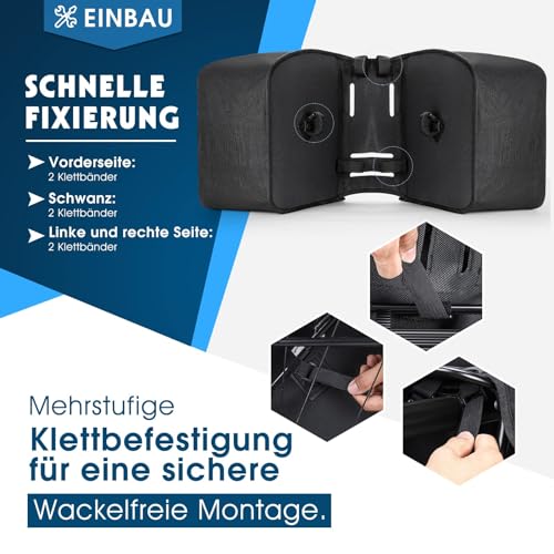 West Biking Fahrradtasche Doppeltasche Gepäckträger Tasche, 30L wasserdichte Große Packtaschen,...