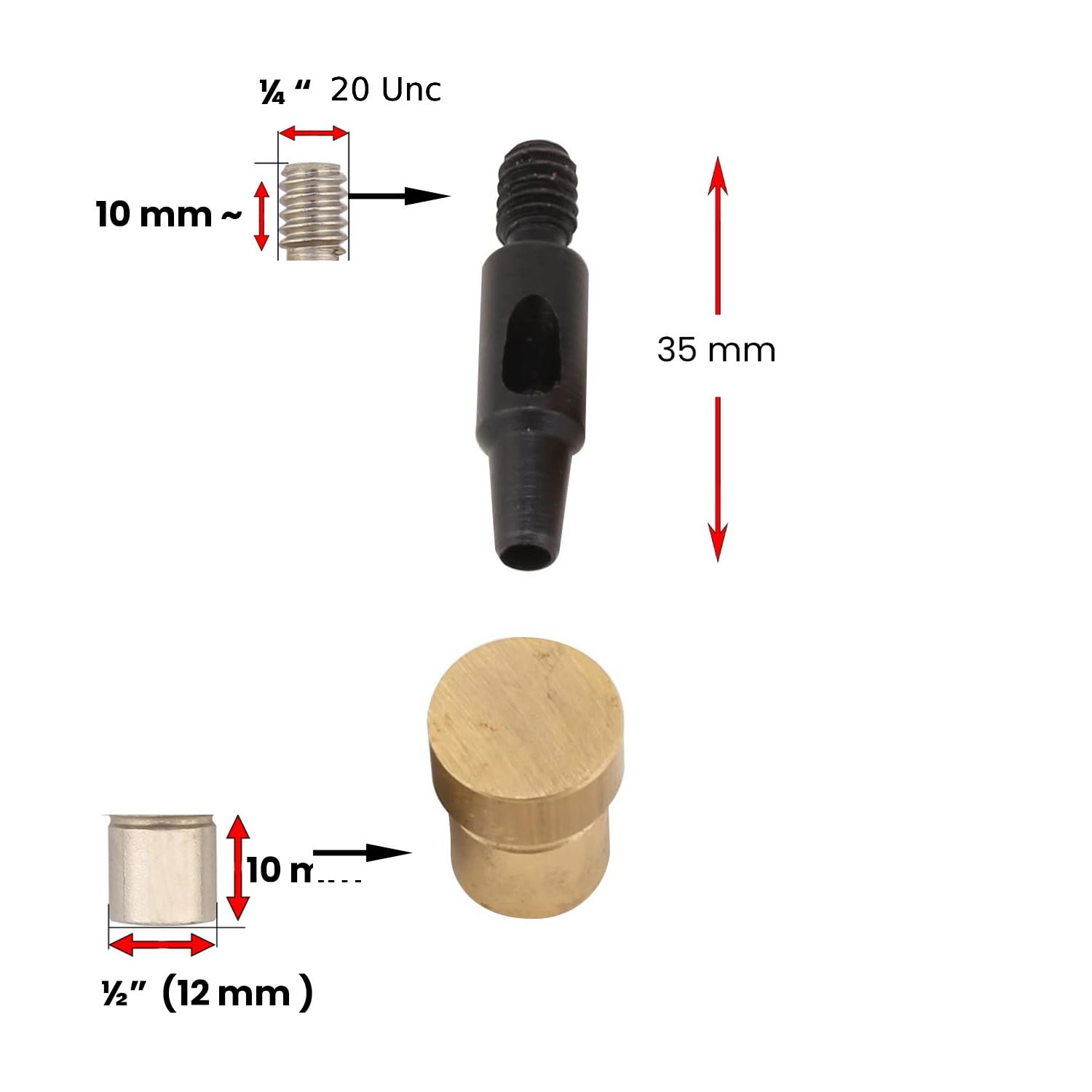 Herramientas de perforación de 1 a 10 mm para cuero y tela, para prensas manuales.