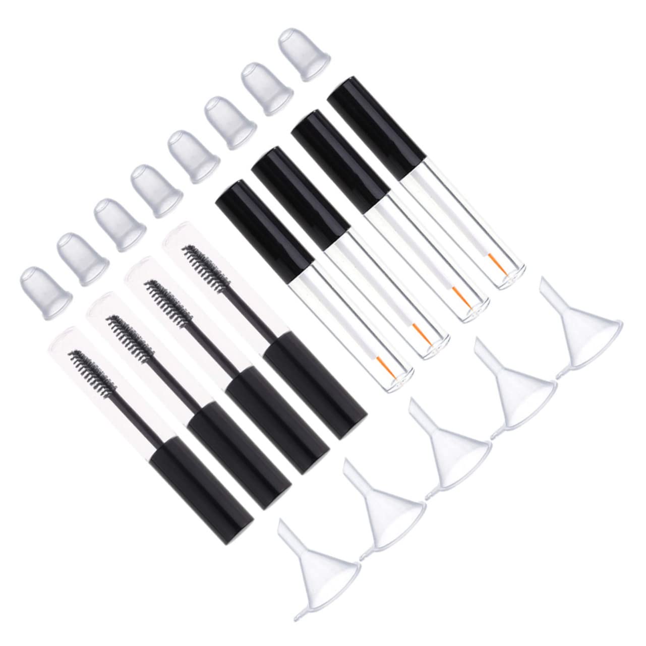 1 Set Empty Eyelashes Lipgloss Set Clear Container Lip Gloss Containers Lash Mascara Tube Bottle Empty Lip Gloss