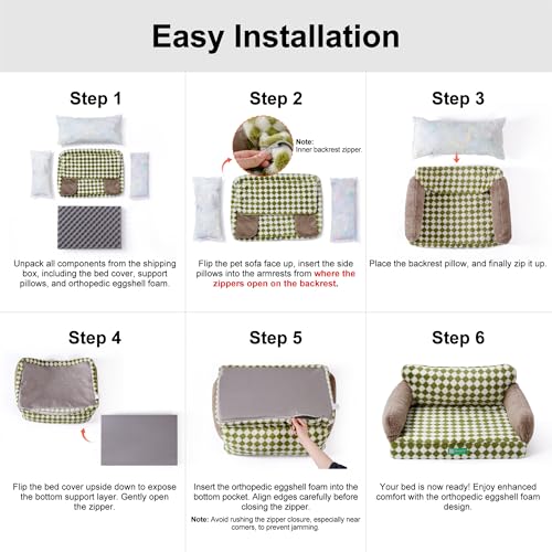 Sofá ortopédico para cães pequenos e médios, cama de gato para gatos internos, cama de animal de est