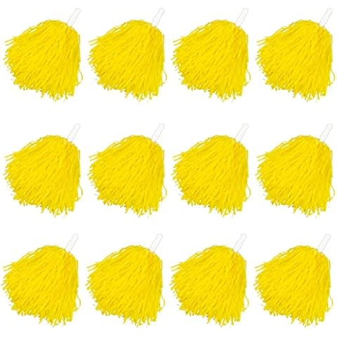 Faxco 12Pack Yellow Cheerleading Pom Poms Cover