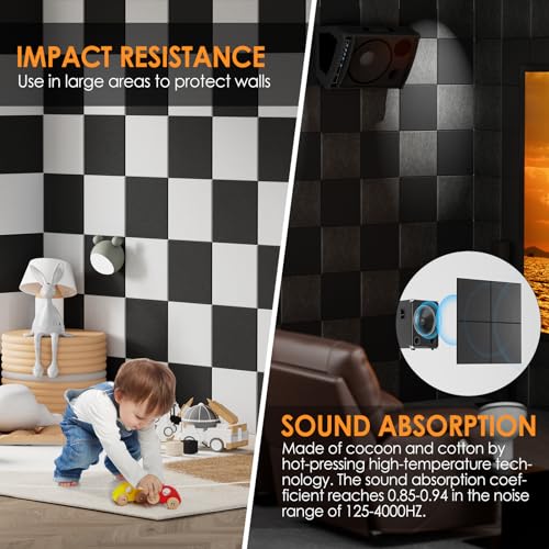 maxgear large cork board for wall 3634 x 2434 black bulletin board 6 pack felt wall tiles with pushpins cork boards for office pin board tack board cork boards