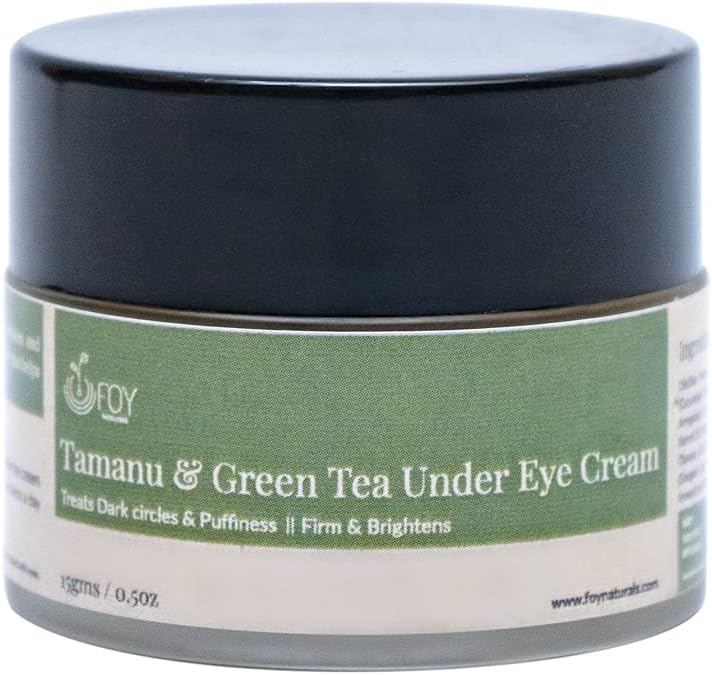 FOY Naturals Under Eye Cream to Treat Dark Circles and Puffiness | Caffeine & Antioxidants-rich, Nourishing & Moisturising - 15g | For All Skin Type