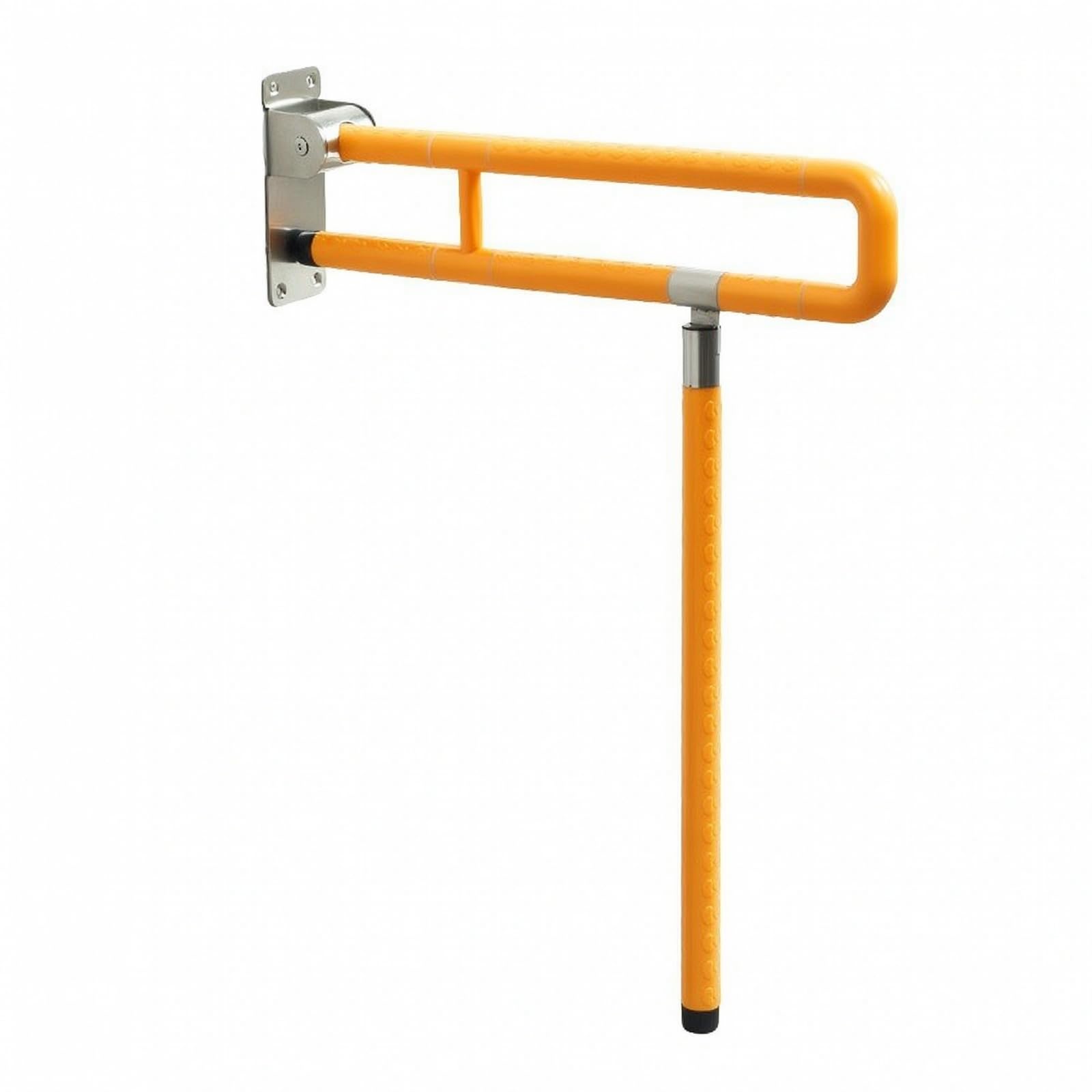 Maniglione Ribaltabile Robusto, Giallo, Giallo, 600mm - Con Gamba