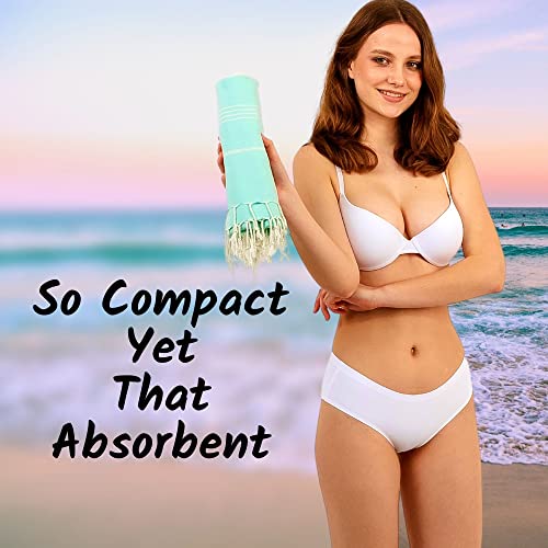 Pamuklu Cloud Oversized Towels - Pure Turkish Cotton, Quick Dry, Sand Proof Soft Towel, Travel Camping Blanket, Extra Large Body Wrap Bath Mats Beach Towel Set Hand Towels For Bathroom (Blue Sky) #TOP2