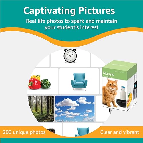 Picture My Picture Nouns Flash Card Set – Speech Therapy Tool for Vocabulary, Communication & Thinking, Scratch-Resistant with Activity Guide, Suitable for Education, ESL & ABA – Set of 200 - Image 8