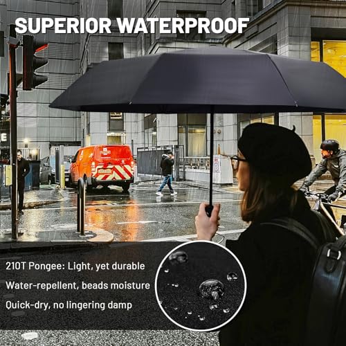 SY COMPACT Windproof Travel Umbrella - Durable & Automatic - Image 5