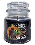 Yankee Candle Purrchouli Purr-chouli Witches' Brew - Patchouli Scented 14.5 oz medium housewarmer jar candle with Black Cat label - New for Halloween 2015