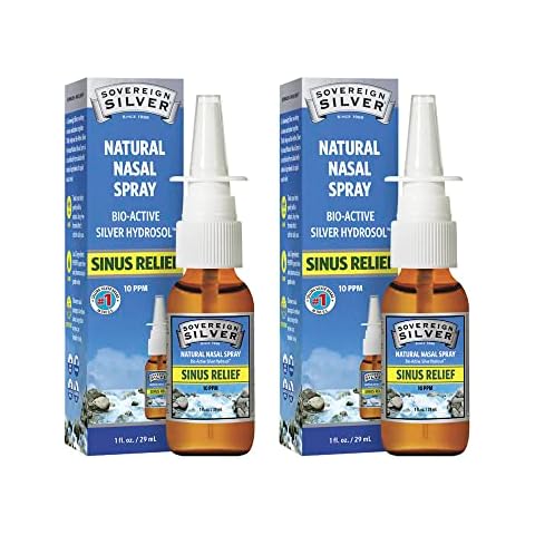 Sovereign Silver Bio-Active Colloidal Silver Hydrosol for Immune Support - 10ppm - 1oz - Nasal Spray - Pack of 2 Cover