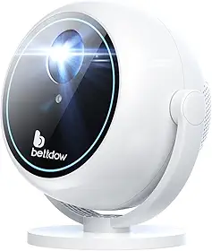 [Foco elétrico]Bettdow Mini Projetor Portatil 360° Tv Android/ios 4k 1080p 9000 Lumens, Smart Projetores Retroprojetor 150 ANSI, WIFI 5G+2.4G, Eletronico Correção Trapezoidal