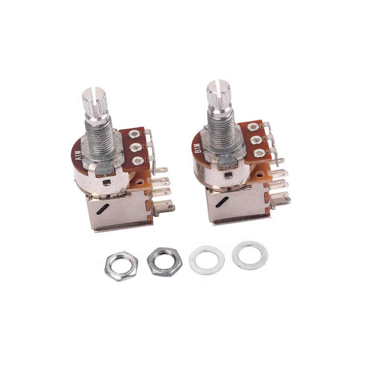 TOYANDONA 4piezas Potenciómetro De Eje Dividido Para Control De Volumen y Tono De Guitarra Eléctrica Reemplazo De Accesorio De Audio