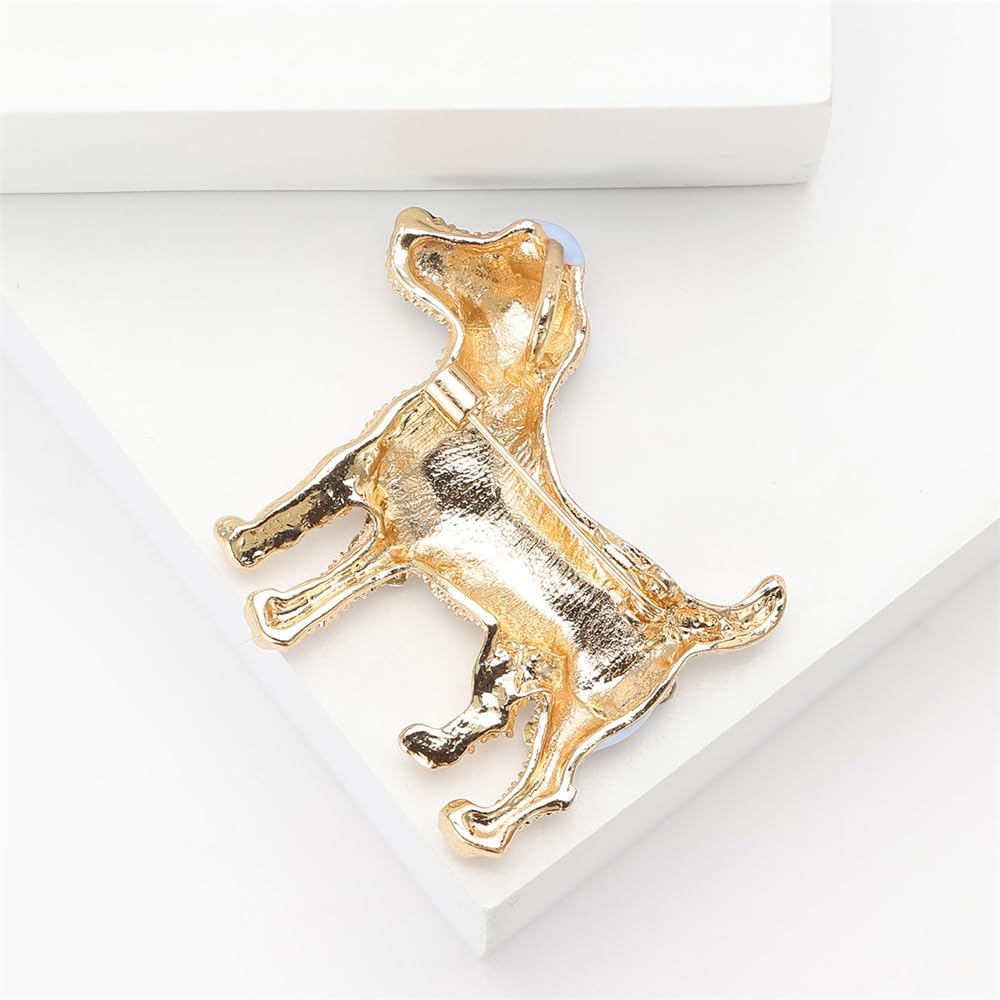 Cute Dog Rhinestones Cartoon Animal Brooch Lapel Pins Badge Brooches for Women Girls Suit Desses Clothing Backpacks Bags Hats Accessory Fashion Jewelry