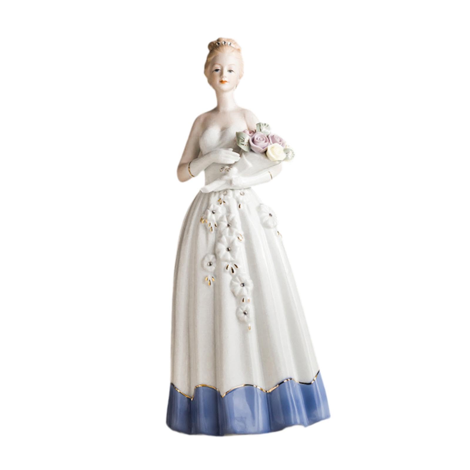 Figura de porcelana, cerámica, escultura, figura de boda, estatua para presentación, encimera, regalos de San Valentín, novia, esposa, novia