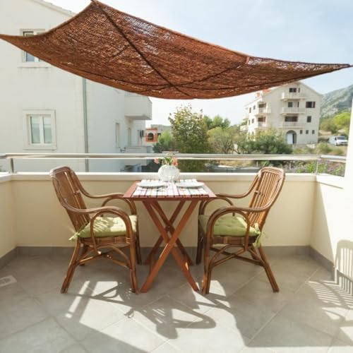Voile d'ombrage coco haut de gamme 100% naturelle VDC 3x3m