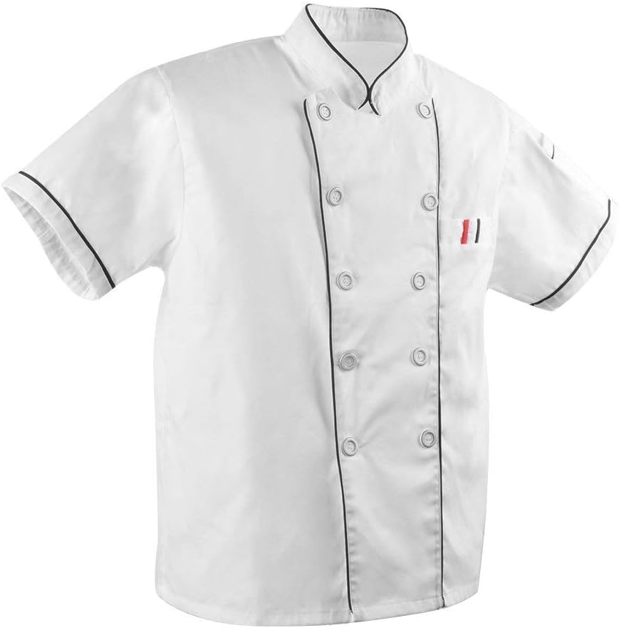 HORCH Men's White large Half Sleeve Chef Coat (Chef Jacket)