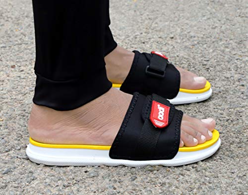 Image of AADI Men's Synthetic Leather Daily Use Casual Sliders /Flip Flop & Slippers