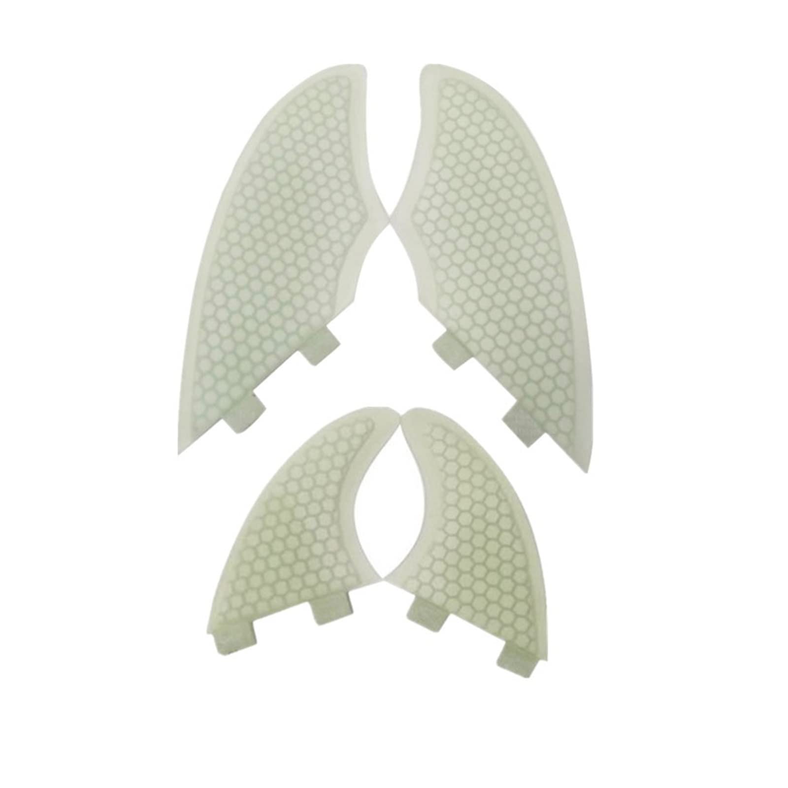 Surf Fins Quad Set Keel Twin Small Surfboard Accessories in Surfing for Paddle Board(Clear)