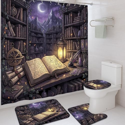 Ensemble rideau de douche et tapis imperméable 183x183 cm - 2