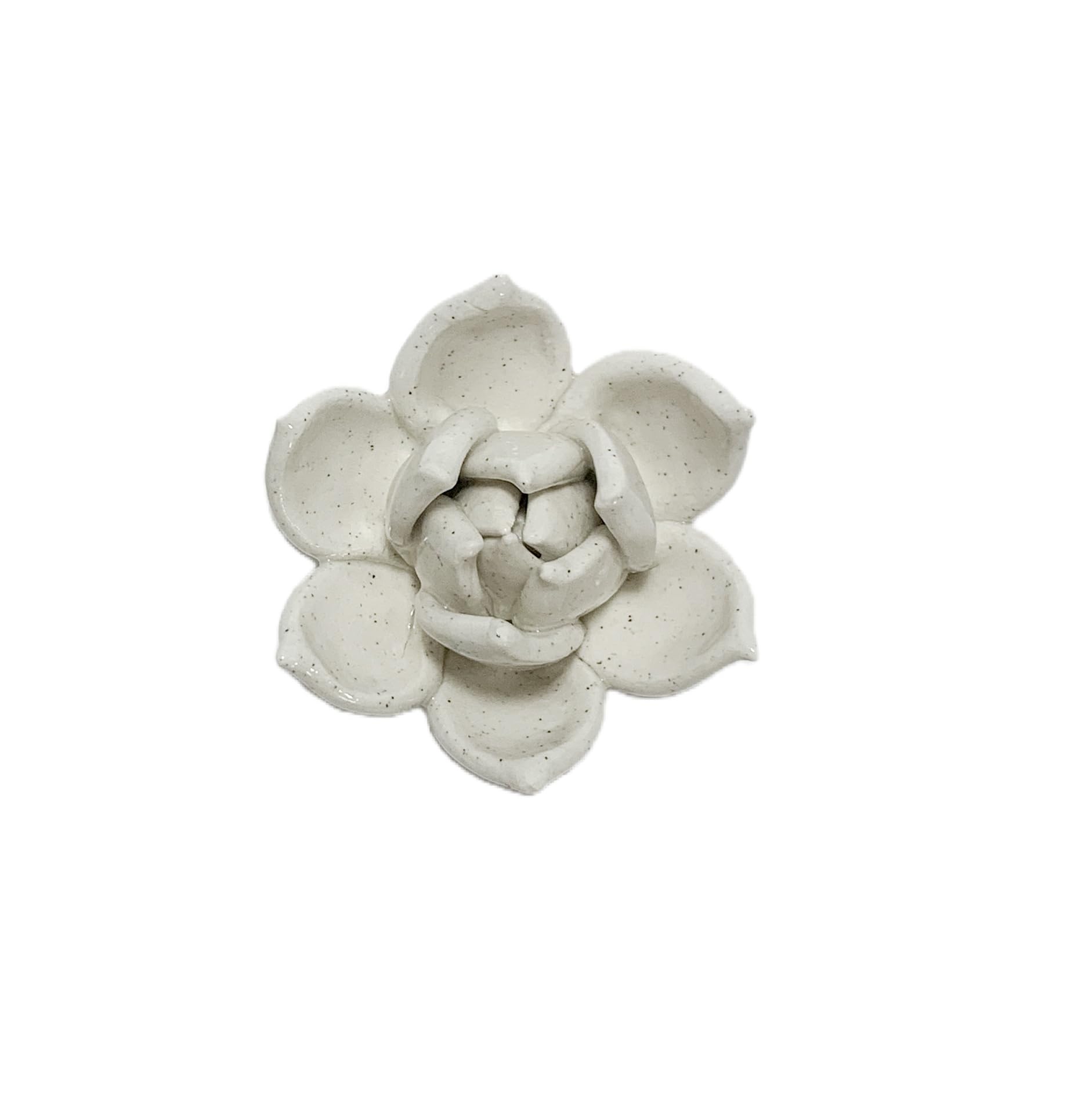 Spotted Color,Succulent Plants, 3.54",Ceramic Flower Wall Art Decor, Artificial Flower Wall Sculpture,Handmade Ceramic Flowers for Home,Hallway,Living Room, Kitchen,Bathroom