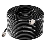 YOTENKO Câble coaxial RG8x avec connecteurs PL259 de 30,5 m, câble coaxial CB de 30,5 m,...