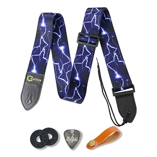 Lot de sangles de guitare comprenant un ensemble de verrous de sangle / 1 protection pick / fingertip pour guitares… - Les Beatles, Paul McCartney, John Lennon, RIngo Starr, George Harrison