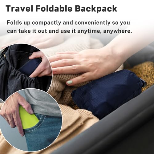 Mochila Deportiva Plegable para Senderismo impermeable Verde miniatura 5