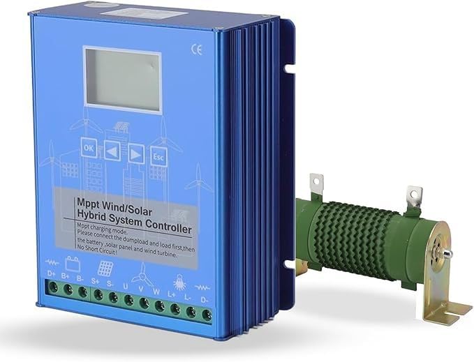 Turbina eolica vertical 2000W para solucionar apagones con controlador MPPT solar de 48V