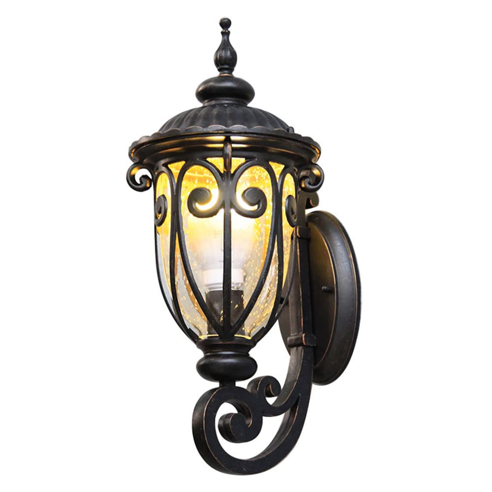 OZBMA Outdoor Wall Mounted IP44 Waterproof Anti-Rust Aluminum Matte Black Sconce Light Fixtures, Suitable for Courtyards, Villas, Parks, Plazas (1pack-) (size_name 59cm/23.2in)