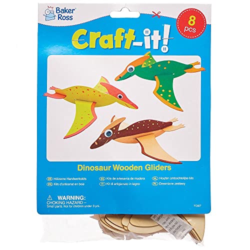 Baker Ross FC827 Alianti di legno Dinosauro - Set