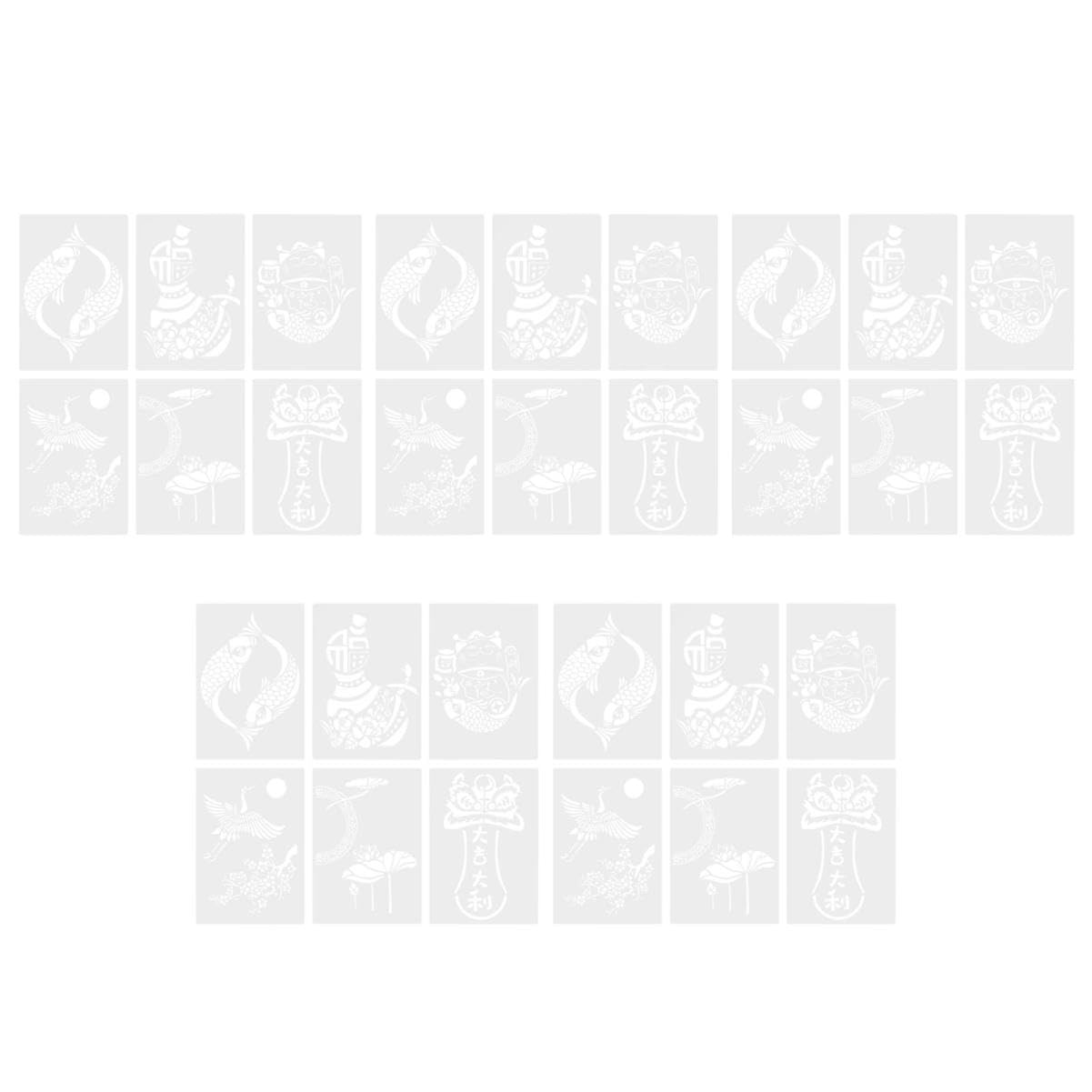 EXCEART 30pezzi Stencil per Pittura Rilievo Template per Creazioni Artistiche Tela per Feste e Decorazioni Fai Te Facile da Usare e Versatile
