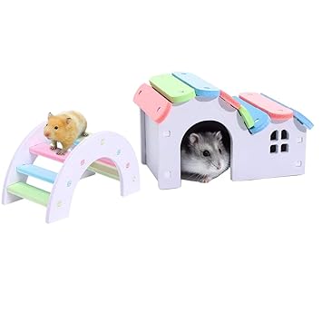 Wooden Hamster House Rat Mouse Exercise Natural Funny Hamster Nest Toy