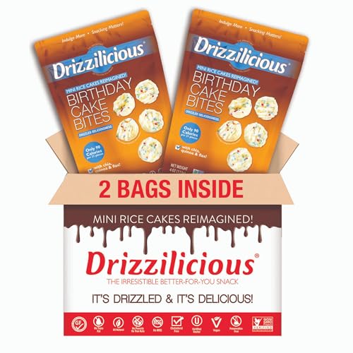 Drizzilicious Mini Rice Cakes Healthy Snack for Adults and Kids