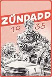  Blechschild 20x30cm gewölbt Zündapp Gespann 1935 Reklame Plakat Deko Geschenk Schild