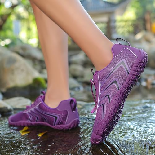 Image of UBFEN Water Shoes for Men Women Quick Dry Swim Aqua Socks | Lightweight Barefoot-style Fit, Rubber Sole, Hiking, Fishing, Kayaking, Beach, Pool, Boating, Diving And Water-to-land Wear