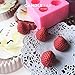 3Pcs/Set 3D Mini Strawberry, Raspberry & Blueberry Silicone Fondant Molds Soap Candle Mulberry Wax Melts Molds Berries Chocolate Candy Mold for Cake Cupcake Topper Decoration