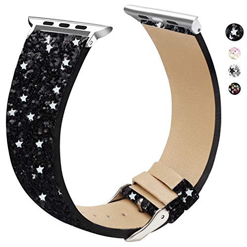 Eurcross band compatible with bling apple watch band glitter 42mm…