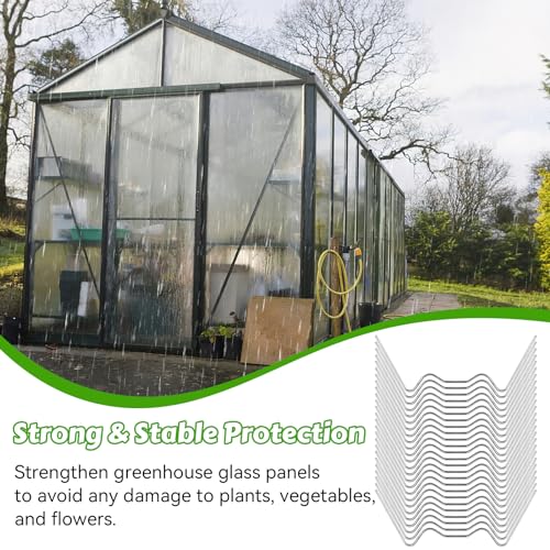 100 Stück Gewächshaus Klammern Sturmfest, Klammern für Gewächshaus, Gewächshausklammern Edelstahl Extra Stark, Sturmfest Gewächshausscheiben Zubehör für Hohlkammerplatten, Platten, Doppelstegplatten