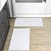 Lifewit 2 Pack 32"x20" Bath Mat Anti Slip Microfiber Shaggy Chenille Bath Rugs Bathroom Shower Mats Rug White