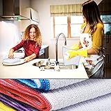 Pack of 10 Microfibre Dish Cloths Ultra Absorbent Multipurpose Kitchen Cleaning Cloths Lint Free 30x30cm (Pack of 10) - Image 3