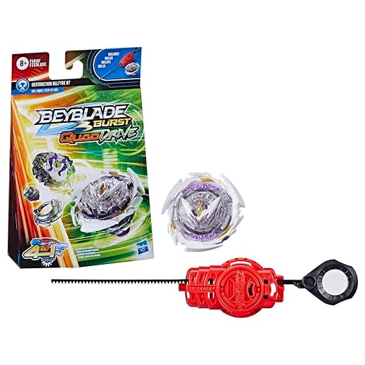 BEYBLADE Burst QuadDrive Destruction Belfyre B7 Spinning Top Starter Pack - Attack/Stamina Type Battling Game with Launcher, Toy for Kids