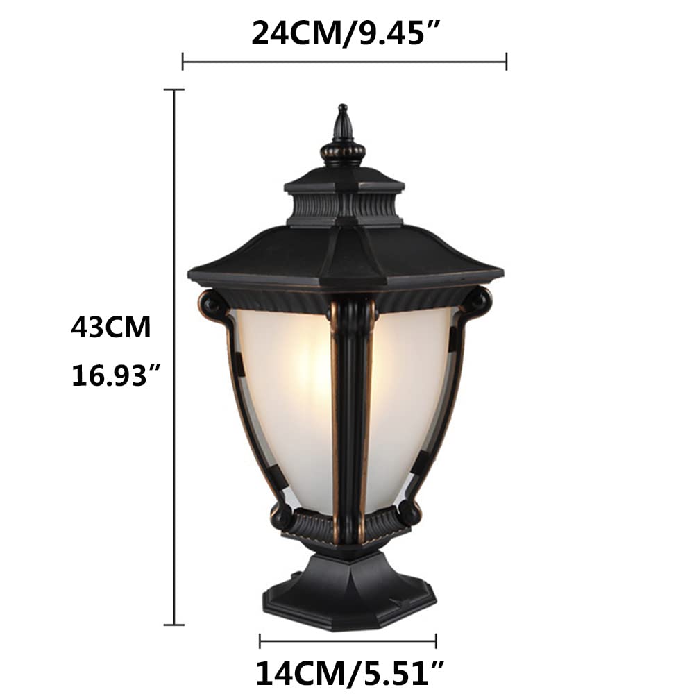 Lampada a Colonna per Esterni Moderna Lampada a Colonna Impermeabile Recinzione Stigma Lampada Paesaggio Prato Lampada Percorso Luce Paesaggio Lampione Lampione Alimentato a Rete Lampada a piedistal